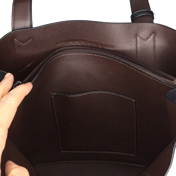 Sondra Roberts Squared Large Colorful Faux Leather Shoulder Bag Tote - Picture 10 of 16